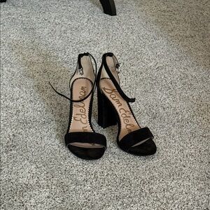 Sam Edelman Black Suede Block Heels